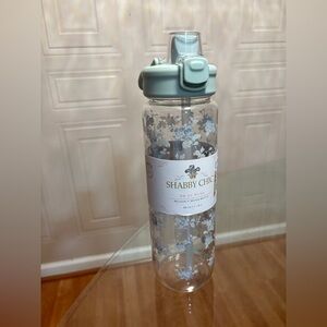 Brand New Shabby Chic Reusable Floral Water Bottle Plastic 39oz,